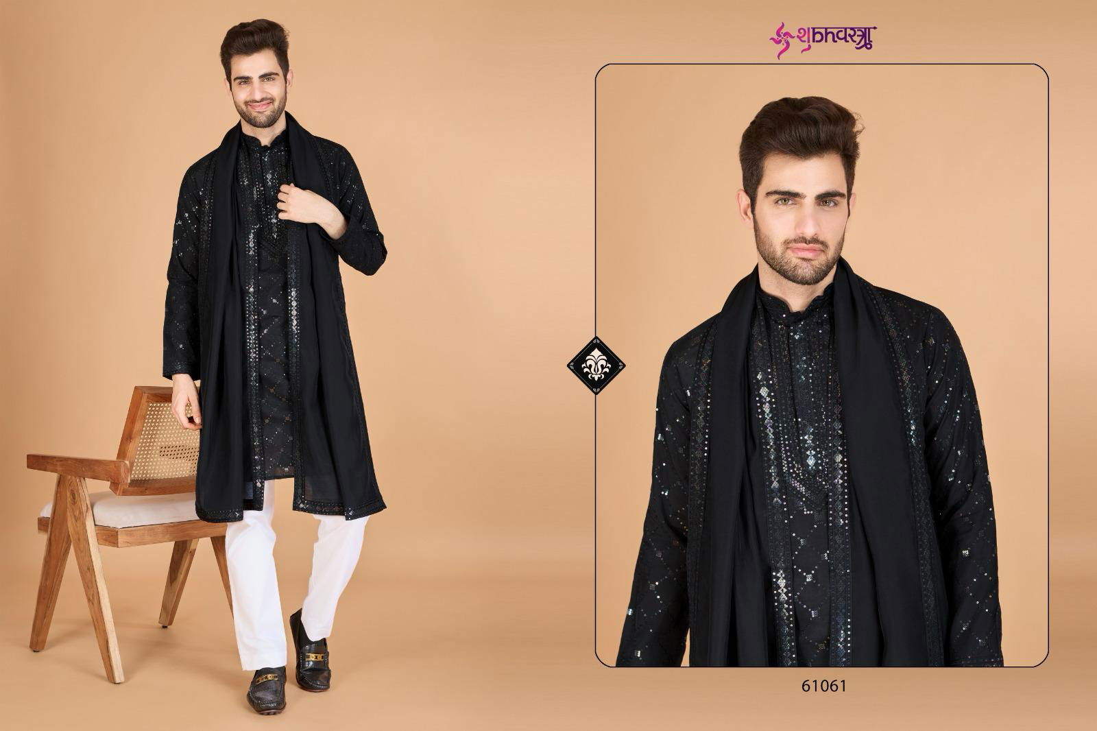 Vastra Mantra By Shubhvastra Viscose Silk Mens Kurta With Dupatta Wholesale Online